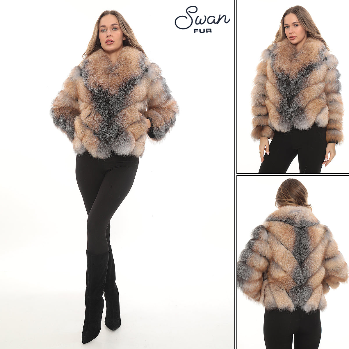 Frost Fox Fur Hooded Jacket