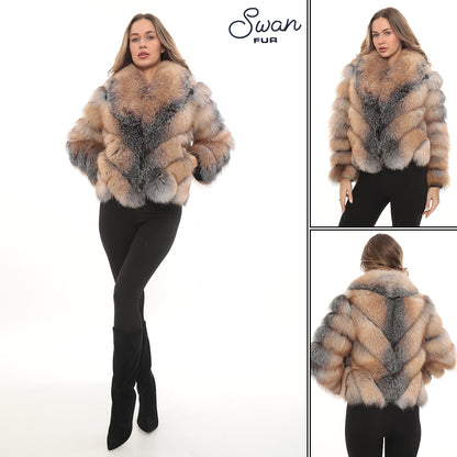 Frost Fox Fur Hooded Jacket