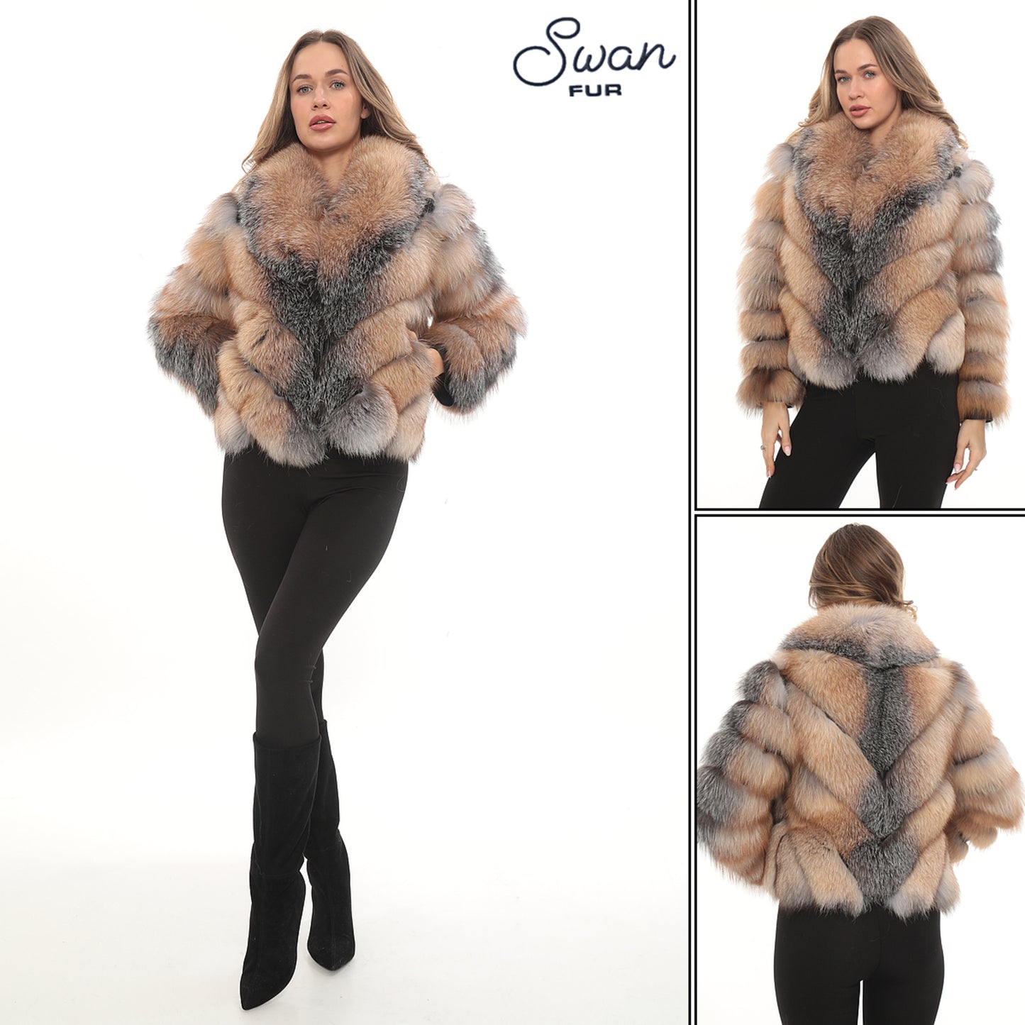 Frost Fox Fur Hooded Jacket