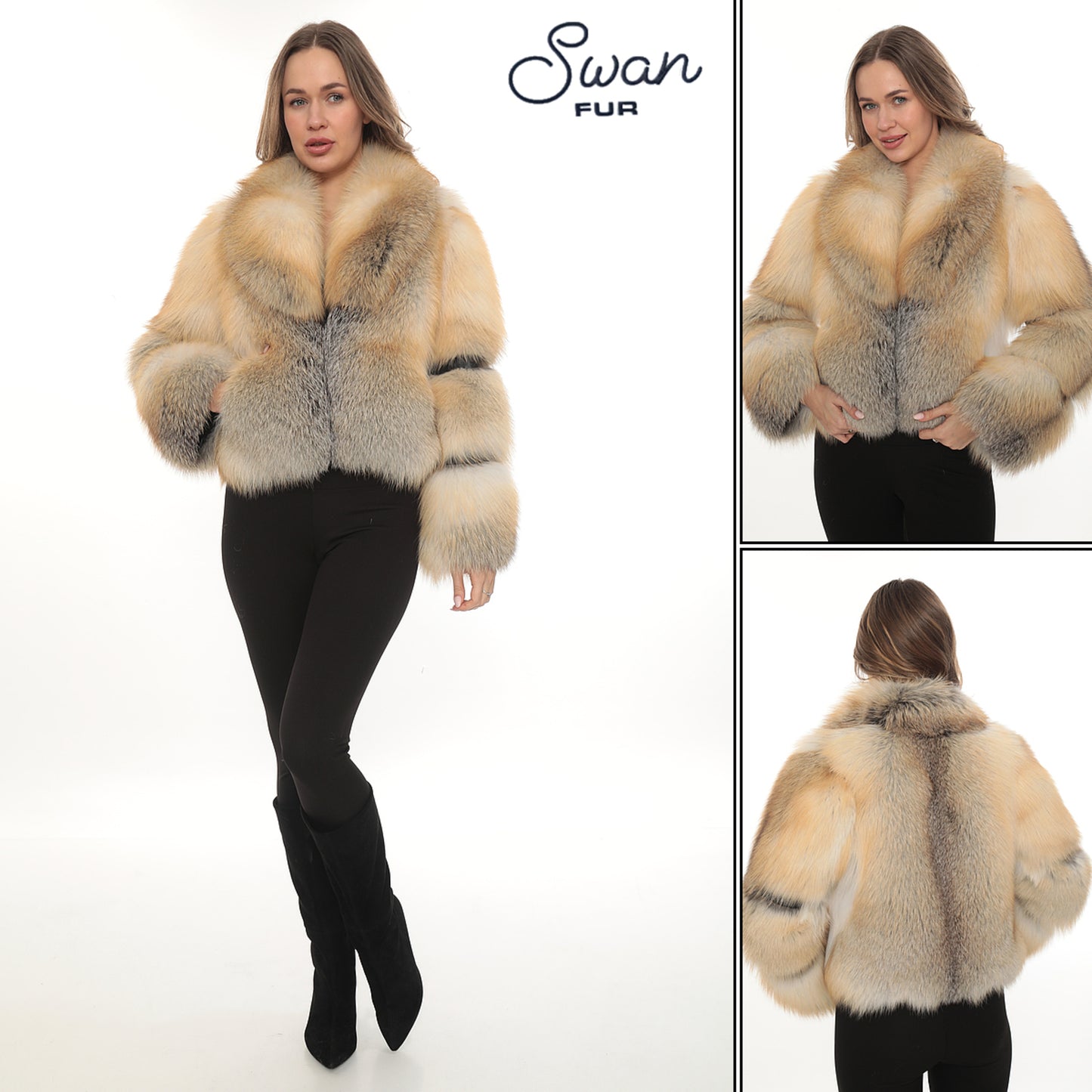 Frost Silver Fox Fur Jacket
