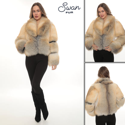 Frost Silver Fox Fur Jacket