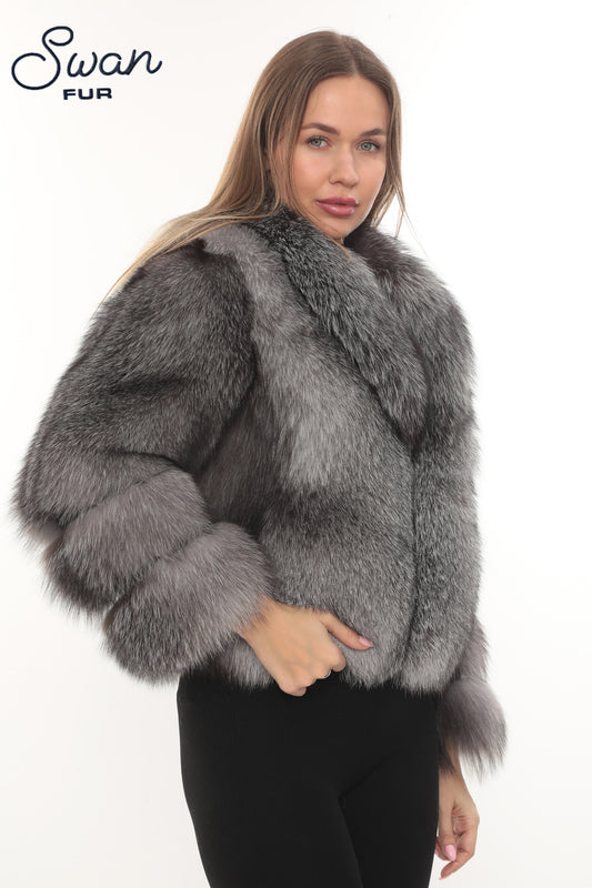 Luxury Fox Fur Coat Jacket