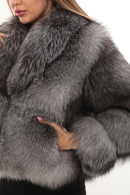 fur fox jacket Luxury Fox Fur Jacket Fox Fur Coat Jacket