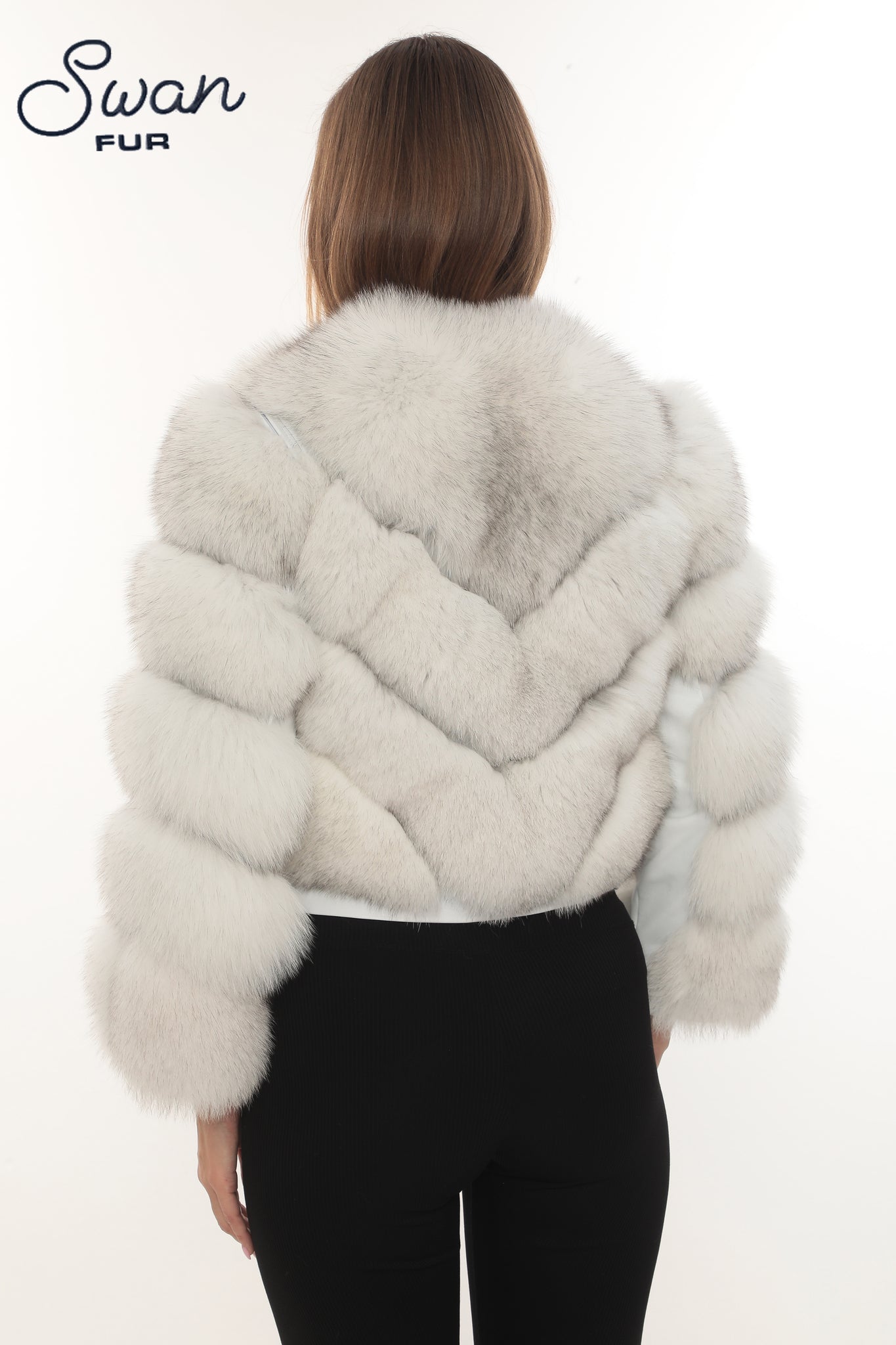 Natural Fox Fur Hooded Coat