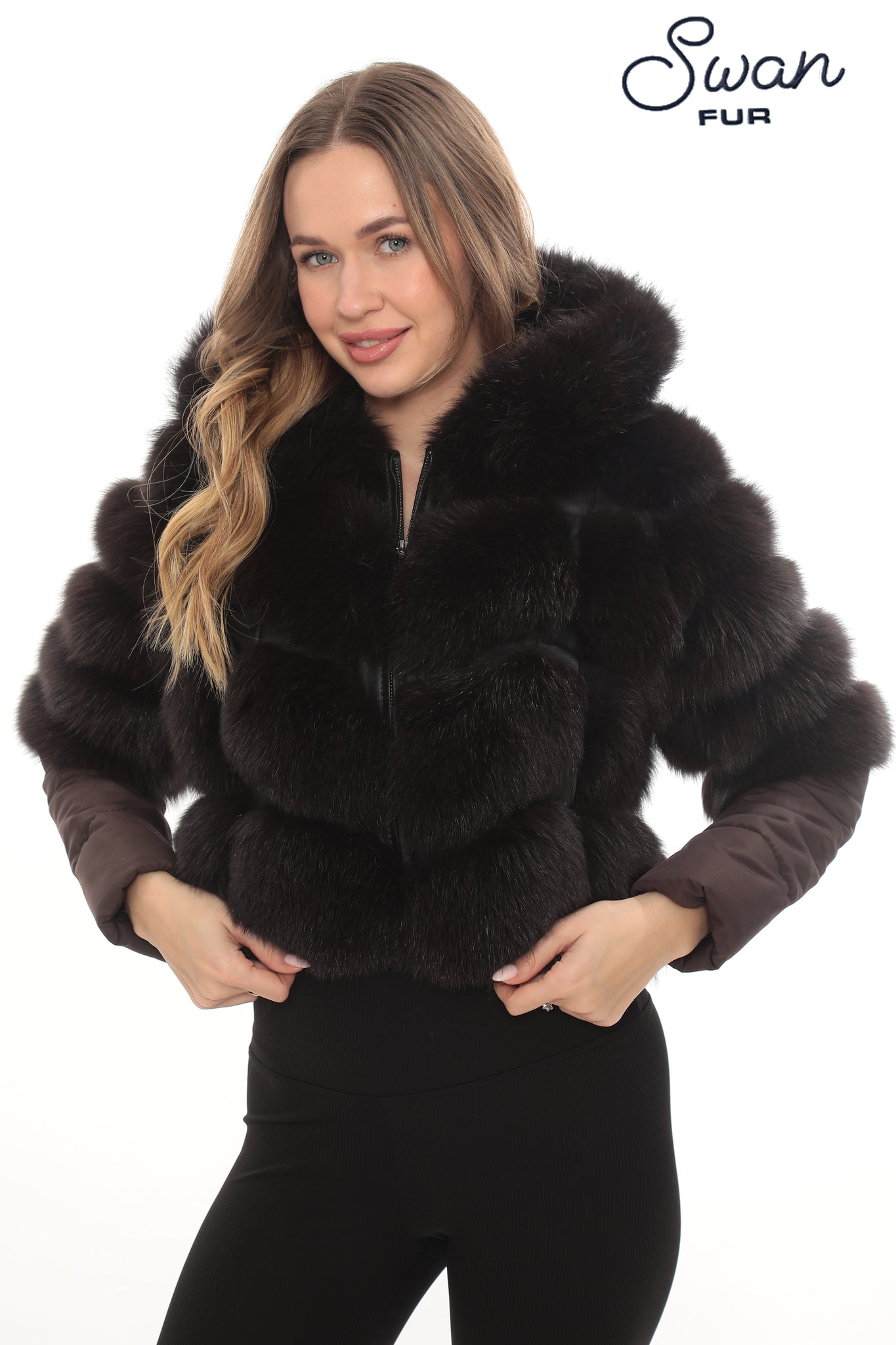 Brown Fox Fur Jacket