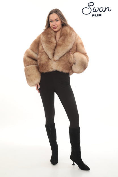Natural Fox Fur Jacket