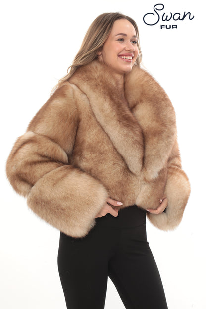Natural Fox Fur Jacket