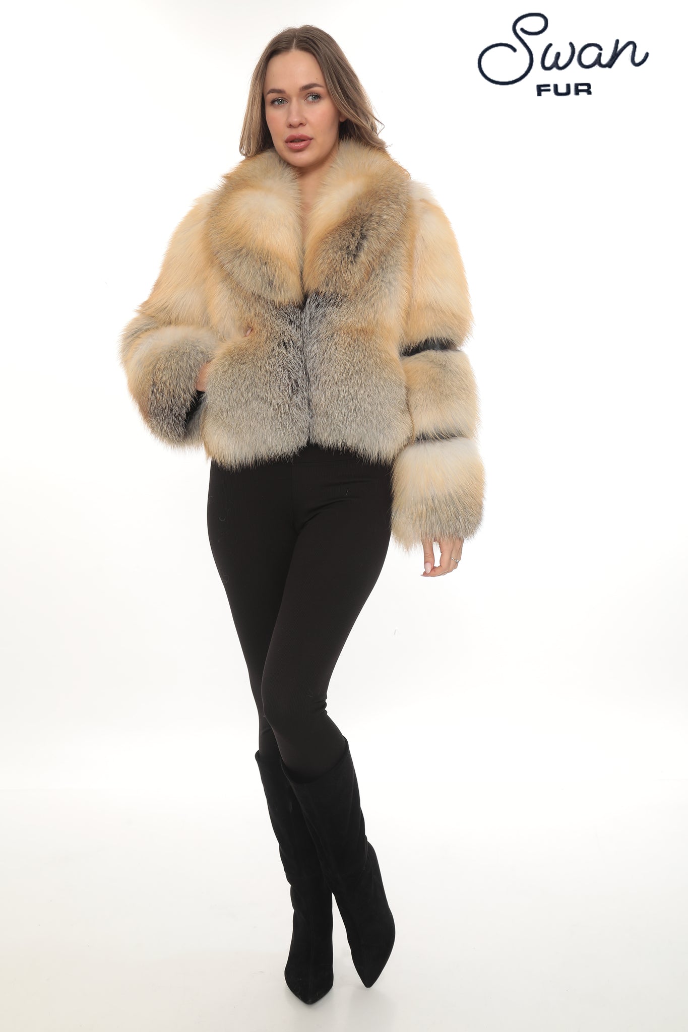 Frost Silver Fox Fur Jacket