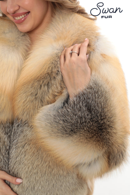 Frost Silver Fox Fur Jacket