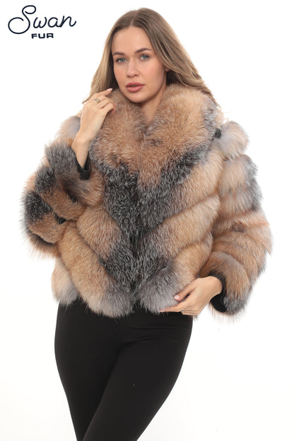 Frost Fox Fur Hooded Jacket