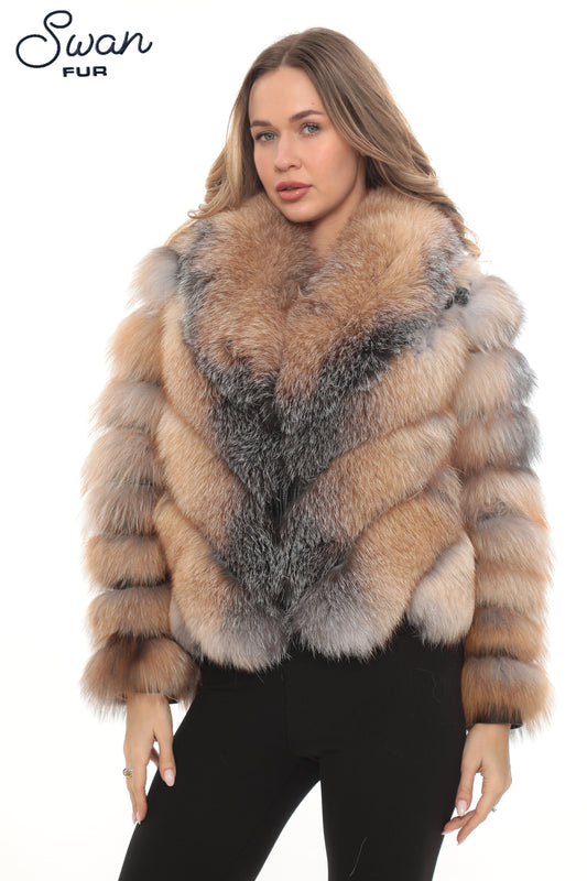 Frost Fox Fur Hooded Jacket