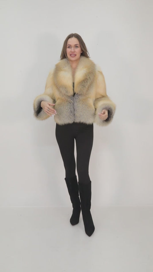Frost Silver Fox Fur Jacket