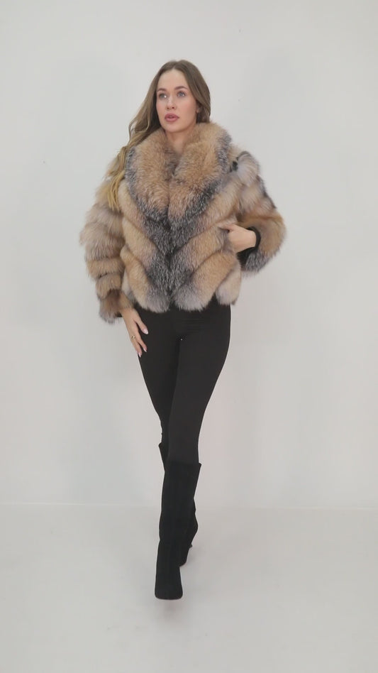 Frost Fox Fur Hooded Jacket